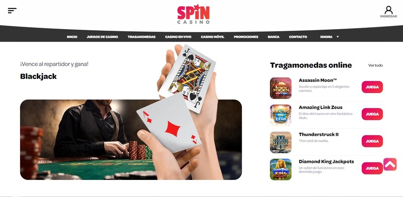 Spin Casino Blackjack en línea