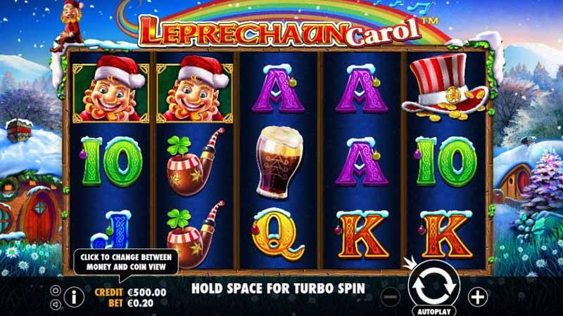 Características del slot de casino Leprechaun Carol